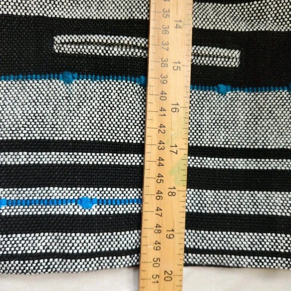 Vintage Ana's Fashion Button Up Boxy Jacket Striped Multicolor Black White Women